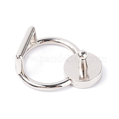 合金パーツ  バッグ交換用アクセサリー製作用  プラチナ  38x29x14mm  ピン：3.5mm  穴：15.5x8mm  インナーサイズ：22.5x18mm&nbsp;LS-PALLOY-WH0082-44P