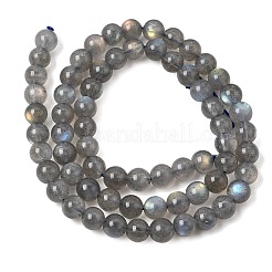 天然石ラブラドライトビーズ連売り  スムーズなラウンド  グレードAAA  6~6.5mm  穴：0.7mm  約66個/連  15.24''（38.7センチメートル）&nbsp;GG-CBA28C5-A01-6mm
