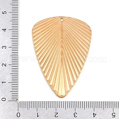 304ステンレスペンダント  質感のある葉っぱのチャーム  ゴールドカラー  47x32.5x1mm  穴：1.6mm&nbsp;STAS-B144-01G