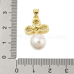 Rack Plating Brass Micro Pave Cubic Zirconia Pendants&nbsp;KK-Z074-70G