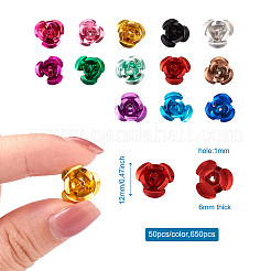 650 Pcs 13 Colors Aluminum Cabochons&nbsp;MRMJ-FW0001-01C