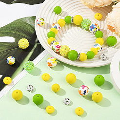 64Pcs Round & Rondelle Food Grade Eco-Friendly Silicone Beads&nbsp;SIL-SP0001-19C