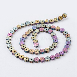 PVD Vacuum Plating Electroplate Non-magnetic Synthetic Hematite Beads Strands&nbsp;G-F534-K05