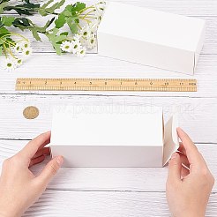 長方形の紙箱  ガラス包装用  ホワイト  17x6.2x7.9cm&nbsp;CON-WH0072-56A