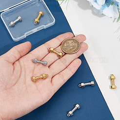 8個2色304ステンレスペンダント  ダンベルチャーム  ミックスカラー  22x7.5x5mm  穴：1.4mm  4個/カラー&nbsp;STAS-UN0059-56