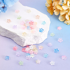 50Pcs Dyed & Heated Glass Bead Caps&nbsp;GLAA-TADJ0001-16