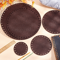 10 Pcs 5 Style Flat Round Felt Fabric&nbsp;DIY-PH0009-24B