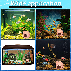 陶器のエビ魚の隠れ家の装飾品  水槽 水槽 造園 装飾  キノコの家  93x92x95mm&nbsp;AJEW-GF0014-49