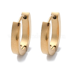 304ステンレススチール研磨効果フープピアス  イオンプレーティング（ip）  ゴールドカラー  15.5x13x3mm&nbsp;EJEW-M001-38G