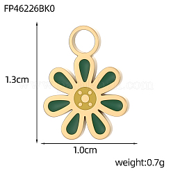 304 Stainless Steel Enamel Pendants&nbsp;STAS-OY013-61G