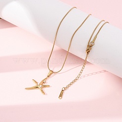 304 Stainless Steel Crystal Rhinestone Pendant Necklaces for Women&nbsp;NJEW-F378-01G-02