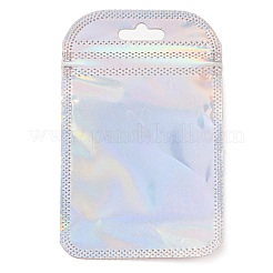 プラスチック製のグリッターホログラフィックパッケージ、陰陽模様の再封可能な袋  トップセルフシールパウチ  長方形  ピンク  11x7x0.15cm  片側の厚さ：2.5ミル（0.065mm）&nbsp;OPP-D003-04C