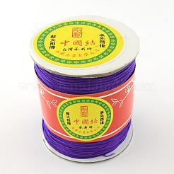 ナイロン編組糸  ジュエリー製作やマクラメ工芸用の中国結び紐  モーブ  1mm  約153.1ヤード（140m）/ロール&nbsp;NWIR-R013-1mm-676