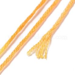 10かせ 6層ポリエステル刺繍フロス  クロスステッチの糸  セグメント染め  ゴールド  0.5mm  約8.75ヤード（8m）/かせ&nbsp;OCOR-K006-A48