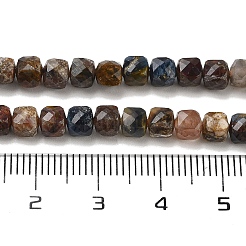 天然ピーテルサイトビーズ連売り  多面カット  キューブ  3.5~4.5x3.5~4x3.5mm  穴：0.6mm  約103~106個/連  15.55'~15.75''（39.5~40センチメートル）&nbsp;G-H042-A10-02