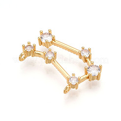 Brass Micro Pave Cubic Zirconia Pendants&nbsp;KK-N261-120A-G