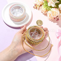 2 Rolls 2 Colors Braided Nylon Chinese Knot Cord&nbsp;WCOR-CJ0001-01