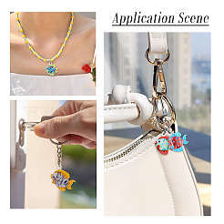 6Pcs 6 Colors Handmade Lampwork Pendants&nbsp;LAMP-TA0002-67C