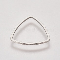 ステンレス鋼の連結リング  三角形  ステンレス鋼色  15.5x15.5x0.8mm  内径：13.5x14mm&nbsp;STAS-WH0014-15B