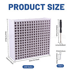 240-Hole PVC Marker Pen Organizer Storage Grided Holder&nbsp;AJEW-WH0596-538