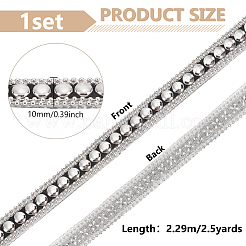 2.5 Yards Stainless Steel Rivet Studed Cord with Adhesive Back&nbsp;OCOR-FG0002-34A