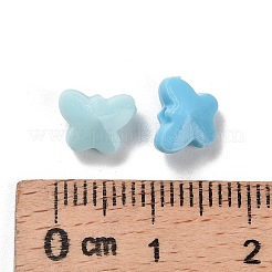 不透明なアクリルビーズ  蝶  多面カット  ブルー  6.5x8x4.5mm  穴：1.2mm  4000個/ 500g&nbsp;SACR-D009-02D