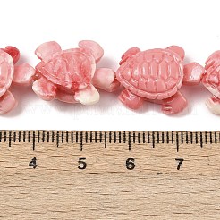 Synthetic Coral Dyed Beads Strands&nbsp;SHEL-Z003-04B