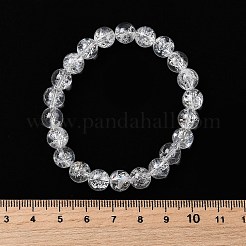 天然水晶ラウンドビーズストレッチブレスレット（女性用）  ビーズ：8mm  内径：2-1/8インチ（5.3cm）&nbsp;BJEW-L712-B03-8mm