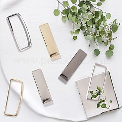 6個 3スタイル 亜鉛合金ループキーパー  男性用ベルトバックル  長方形  ミックスカラー  39~43.5x10.5~11.5x16.5~18.5mm  2個/スタイル&nbsp;AJEW-DJ0004-31