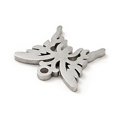 変色しない304ステンレススチールペンダント  蝶  ステンレス鋼色  10.5x12x0.8mm  穴：1mm&nbsp;STAS-E159-03P
