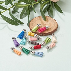 120Pcs 30 Colors  Faux Suede Tassel Pendant Decorations&nbsp;FIND-YW0001-14P