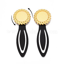 Alloy & Iron Bookmark Cabochon Settings&nbsp;PALLOY-N184-06G