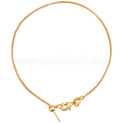 12Pcs 1MM Brass Box Chain Adjustable Slider Bracelets&nbsp;KK-SC0007-32G