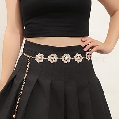 Alloy Crystal Rhinestone with Imitation Pearl Flower Link Chain Belly Belts for Women&nbsp;FS-WGCF5A6-01