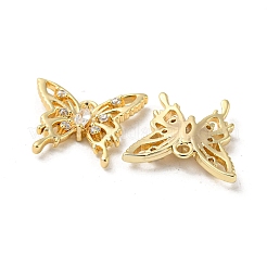 Hollow Brass Micro Pave Cubic Zirconia Pendants&nbsp;KK-H460-51G