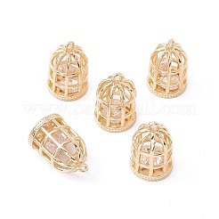 Brass Micro Pave Cubic Zirconia Pendants&nbsp;ZIRC-P100-01G