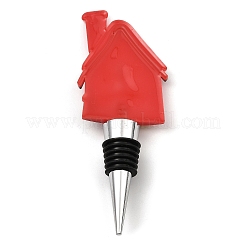 Christmas Theme Aluminium Alloy & PVC Wine Bottle Stoppers&nbsp;FIND-Q091-01G
