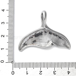 304ステンレスペンダント  フィッシュテイル チャーム  変色防止  ステンレス鋼色  31.5x38.5x9.5mm  穴：9.3x5.2mm&nbsp;STAS-S172-09P