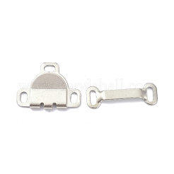 （訳あり商品：黄ばみ）  真鍮製マンテル  銀  トグル：13x16.5x3mm  穴：3x2mm  バー：18x6x2mm  穴：4x2mm&nbsp;KK-XCP0001-34S