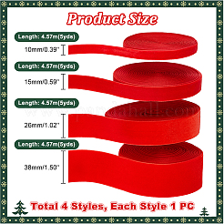 20 Yards 4 Styles Polyester Velvet Ribbon&nbsp;SRIB-GA0001-05