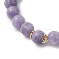 8.5MM Dyed Natural White Jade Round Beaded Stretch Bracelets for Women&nbsp;BJEW-JB12260-03