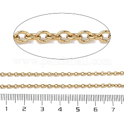 304ステンレススチールアズキチェーン  イオンプレーティング（ip）  ニッケルフリー  ハンダ付け  スプールで  18KGP本金メッキ  3.5x2.5x1mm  約32.81フィート（10m）/ロール&nbsp;CHS-K018-27G