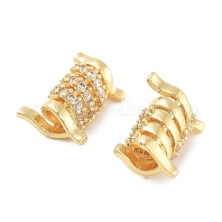 Rack Plating Brass Micro Pave Cubic Zirconia Beads&nbsp;KK-Z071-38G