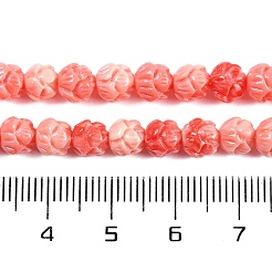 Synthetic Shell Dyed Carved Beads Strands&nbsp;SHEL-C008-01