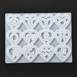 Heart with Constellation Silicone Pendant Molds&nbsp;DIY-I065-12