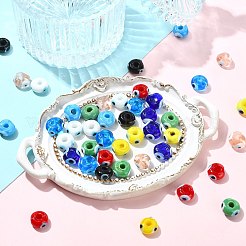 45Pcs 9 Colors Handmade Evil Eye Lampwork Beads&nbsp;LAMP-CJ0003-11