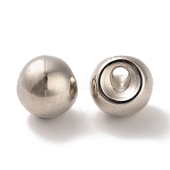 CCBプラスチックビーズ  トップ掘削  丸い鈴丸ビーズ  プラチナ  11x11mm  穴：3mm&nbsp;CCB-U001-20A-P