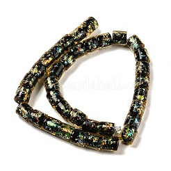 Handmade Dichroic Foil Glass Beads Strands&nbsp;DICH-U001-09B