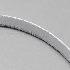 単純なプラスチックヘアバンドのパーツ  歯抜け  布で覆わ  ホワイト  120mm  9.5mm&nbsp;OHAR-Q275-04A