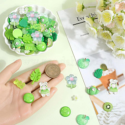 120Pcs 12 Styles Transparent & Opaque Resin Cabochons&nbsp;RESI-SP0001-07